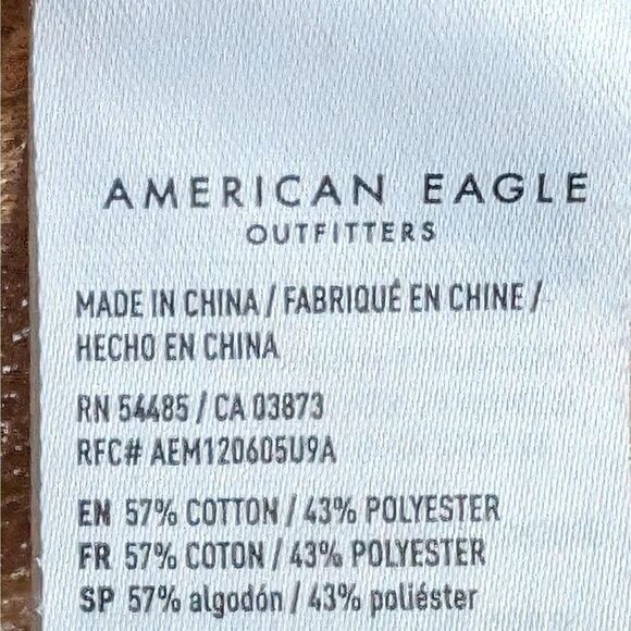 American Eagle Outfitters Crop Top Cap Sleeves Tan Size S - Picture 6 of 8